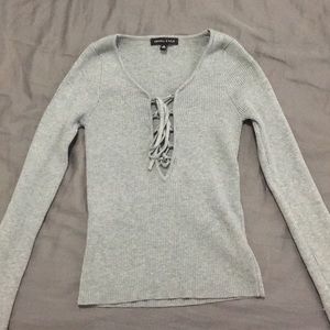 Gray long sleeve top